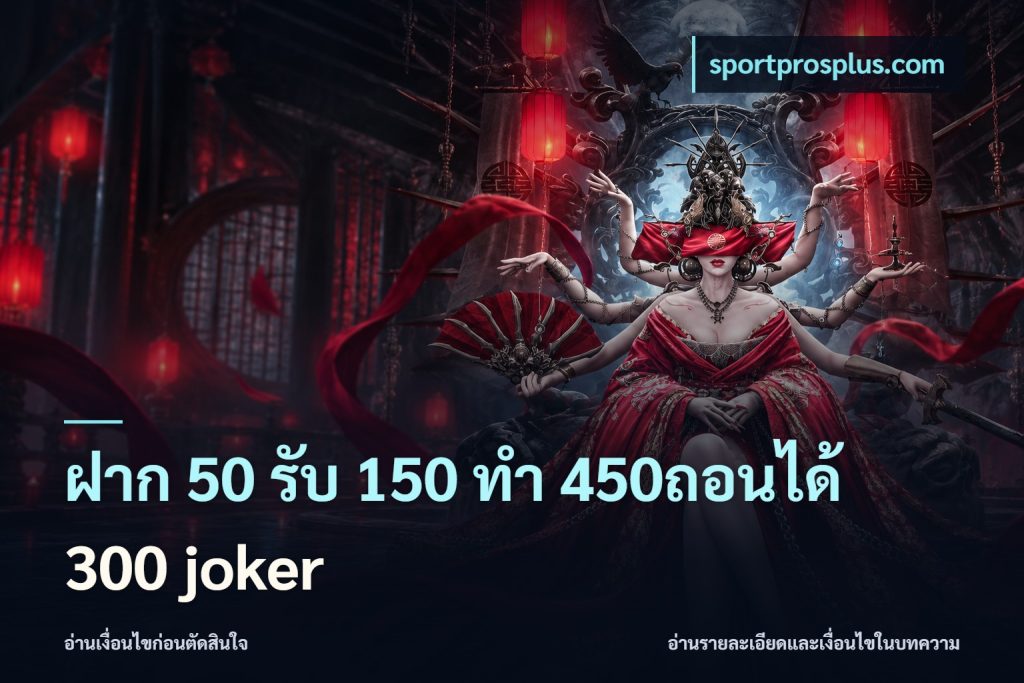 ฝาก 50 รับ 150 ทํา 450ถอนได้ 300 joker