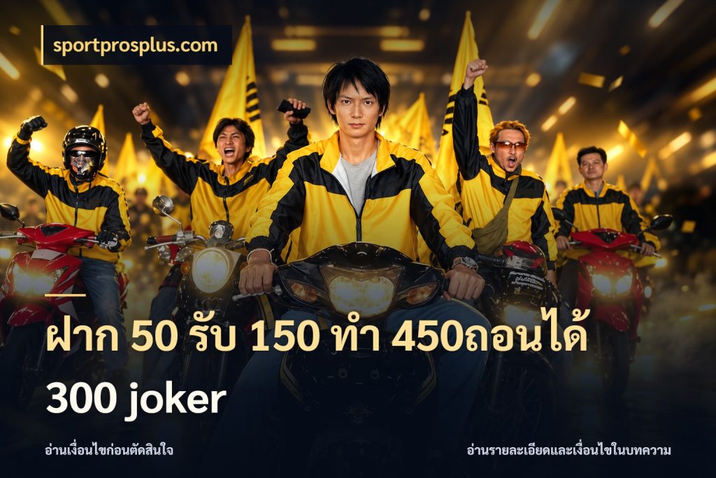 ฝาก 50 รับ 150 ทํา 450ถอนได้ 300 joker สนุกกับตัวเลือกโปรในสไตล์ของคุณ ในมุม sportprosplus.com