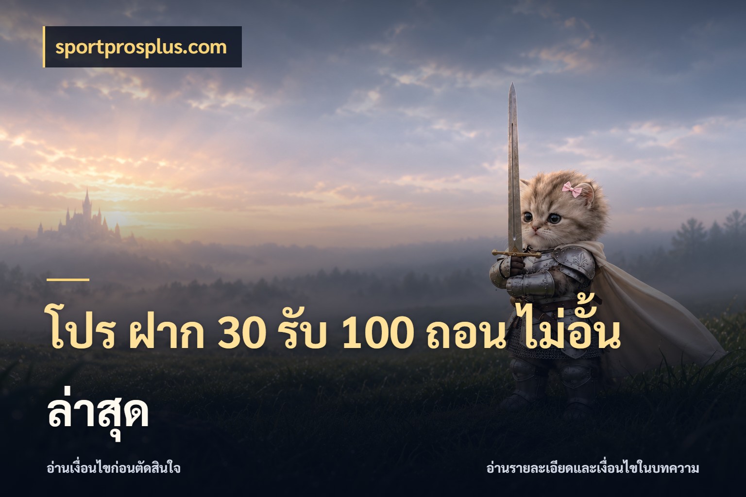 โปร ฝาก 30 รับ 100 ถอน ไม่อั้น ล่าสุด sportprosplus.com จุดเด่นของเครดิตที่คนชอบเกมอยากรู้