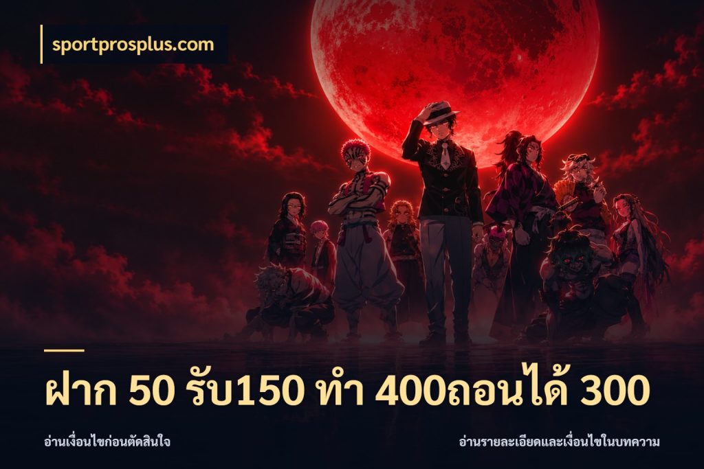 ฝาก 50 รับ150 ทํา 400ถอนได้ 300 จุดเด่นของเครดิตที่คนชอบเกมอยากรู้ ในมุม sportprosplus.com